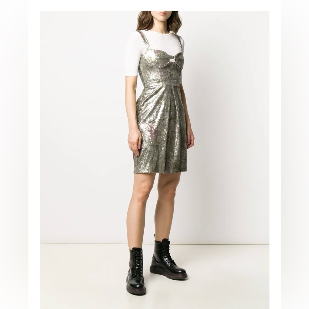 Burberry Metallic Mini Dress - Picture 3 of 16